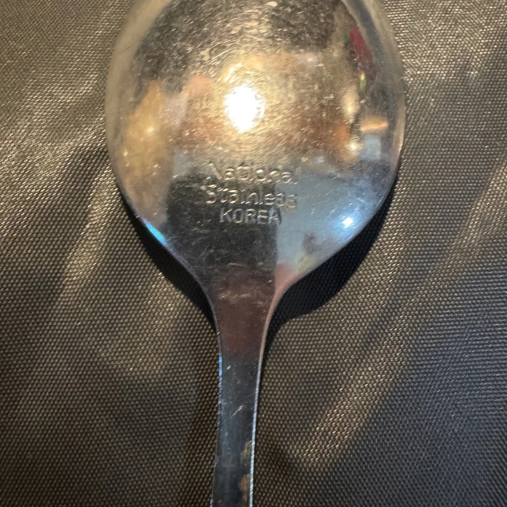 National Stainless Korea Tablespoons Set of 3 Vintage Scroll Pattern Silverware